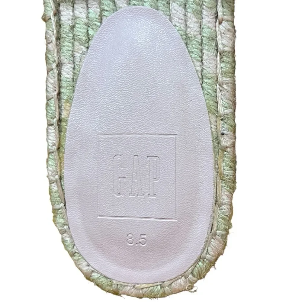 Gap Pink Espadrilles Shoes Mules Slip On Suede Blush Light Pink Flats Woven